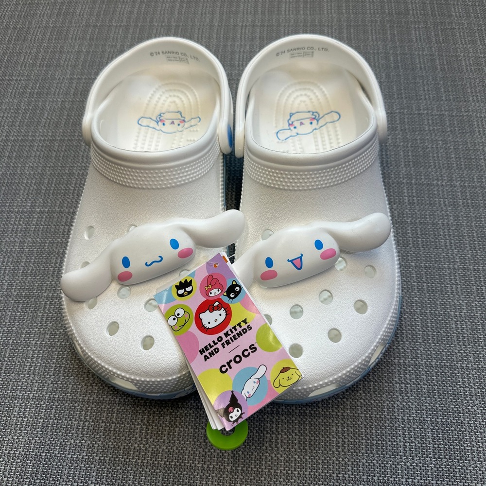 Crocs Cinnamoroll Classic Clogs White Sanrio Hello Kitty Friends Womens 10 5908